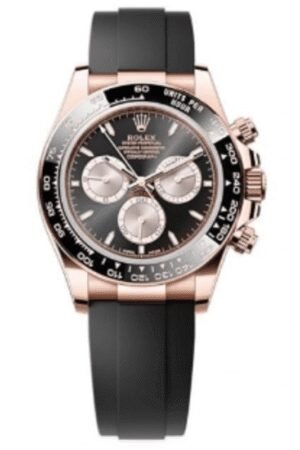 Rolex Cosmograph Daytona Rose Gold Black and Sundust Dial Oysterflex Men's Watch M126515LN-0002