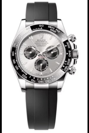 Rolex Cosmograph Daytona White Gold Steel and Black Dial Oysterflex Men's Watch M126519LN-0006