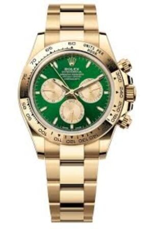 Rolex Cosmograph Daytona Yellow Gold 18kt Yellow Gold Green Dial Men's Watch 126508-0008