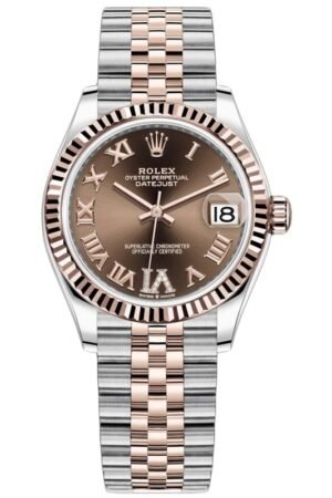 Rolex Datejust 31 Chocolate Pave Roman Dial Women's Watch M278271-0004