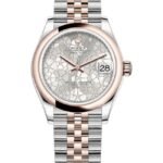 Rolex Datejust 31 Silver Floral-Motif Diamond Dial Women's Watch M278241-0032