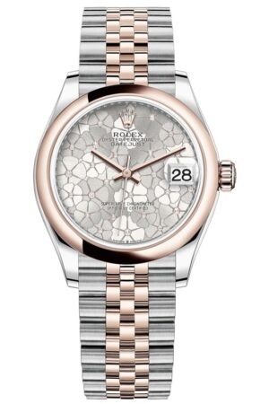Rolex Datejust 31 Silver Floral-Motif Diamond Dial Women's Watch M278241-0032