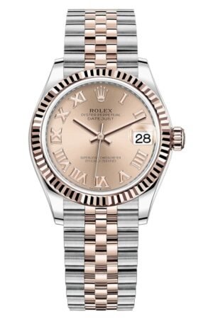 Rolex Datejust 31 Stainless Steel and Rose Gold Rose Roman Dial Women's Watch M278271-0006