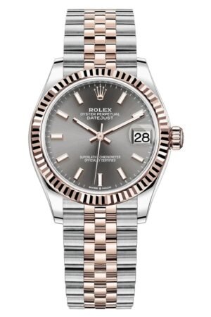 Rolex Datejust 31 Stainless Steel and Rose Gold Slate Dial Women's Watch M278271-0018