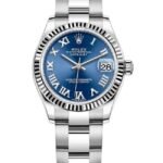 Rolex Datejust 31 Stainless Steel and White Gold Blue Roman Dial Women's Watch M278274-0033