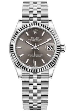 Rolex Datejust 31 Stainless Steel and White Gold Dark Grey Dial Women's Watch M278274-0016