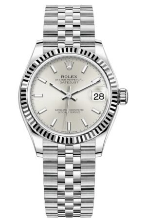 Rolex Datejust 31 Stainless Steel and White Gold Silver Dial Women's Watch M278274-0012