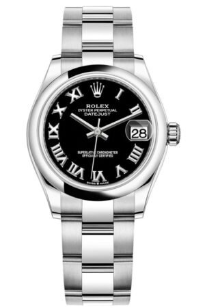 Rolex Datejust 31 Stainless Steel Black Roman Dial Women's Watch M278240-0001