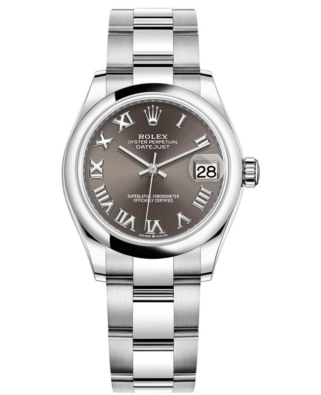 Rolex Datejust 31 Stainless Steel Dark Grey Roman Dial Women's Watch M278240-0015