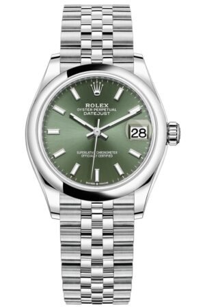 Rolex Datejust 31 Stainless Steel Mint Green Dial Women's Watch M278240-0012