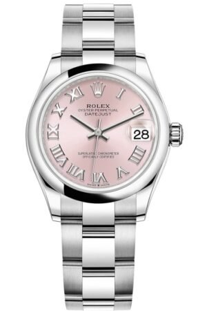 Rolex Datejust 31 Stainless Steel Pink Roman Dial Women's Watch M278240-0013