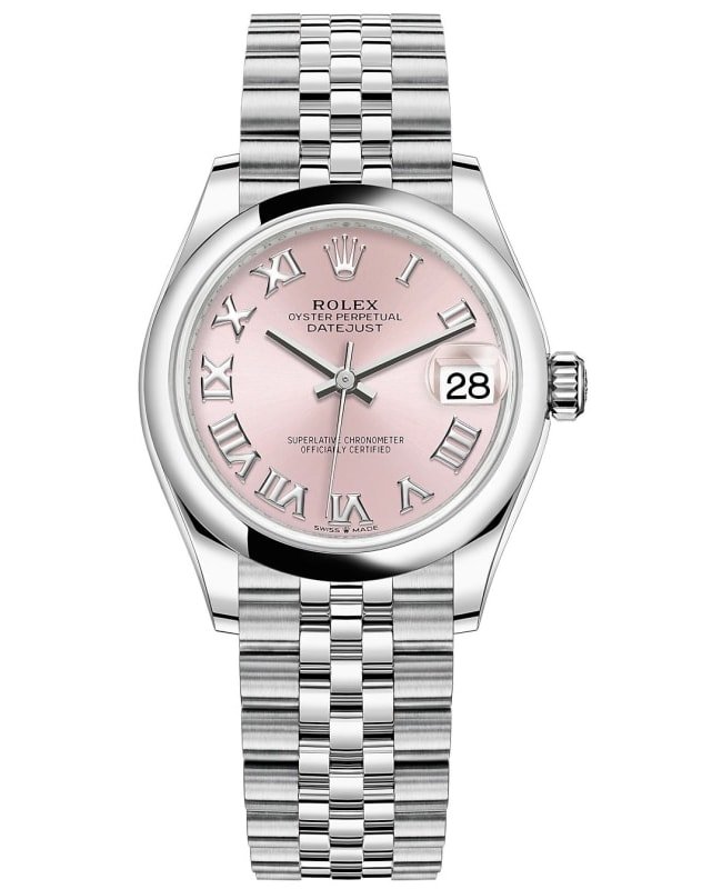 Rolex Datejust 31 Stainless Steel Pink Roman Dial Women's Watch M278240-0014
