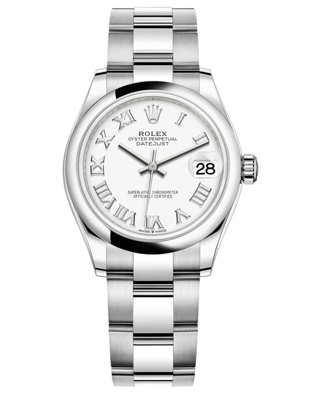 Rolex Datejust 31 Stainless Steel White Roman Dial Women's Watch M278240-0003