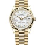 Rolex Datejust 31 Yellow Gold Mother-of-Pearl Diamond Dial Women's Watch M278278-0010