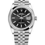 Rolex Datejust 36 Stainless Steel Black Dial Women's Watch M126200-0003