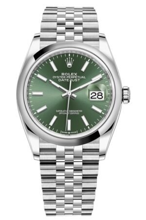 Rolex Datejust 36 Stainless Steel Mint Green Dial Women's Watch M126200-0023