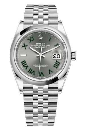 Rolex Datejust 36 Stainless Steel Slate Roman Dial Women's Watch M126200-0017