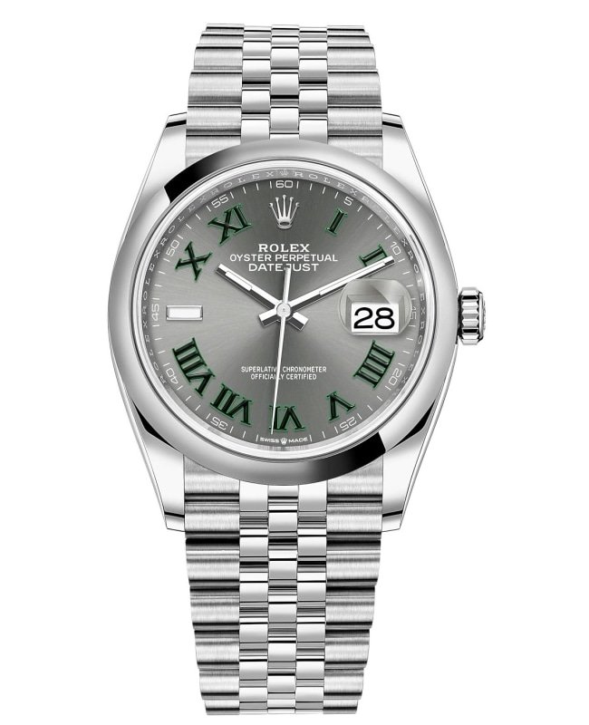 Rolex Datejust 36 Stainless Steel Slate Roman Dial Women's Watch M126200-0017
