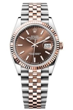 Rolex Datejust 36 Steel & Everose Gold Chocolate Dial Women's Watch M126231-0043
