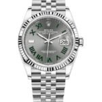 Rolex Datejust 36 Steel & White Gold Slate Roman Dial Women's Watch M126234-0045