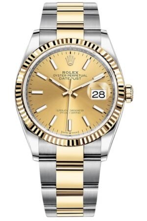 Rolex Datejust 36 Steel & Yellow Gold Champagne Dial Women's Watch M126233-0016
