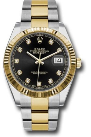 Rolex Datejust 41 Black Diamond Dial Men's Watch M126333-0005