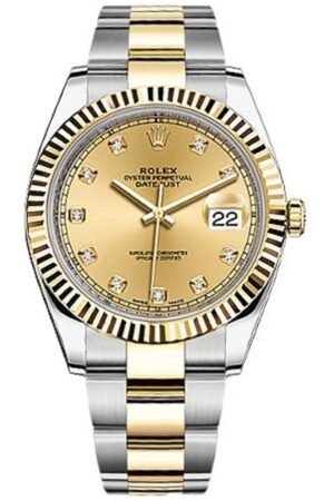 Rolex Datejust 41 Champagne Diamond Dial Men's Watch M126333-0011