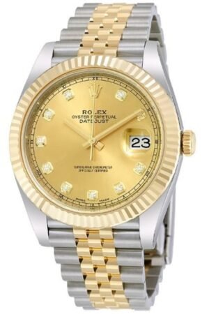 Rolex Datejust 41 Champagne Diamond Dial Men's Watch M126333-0012
