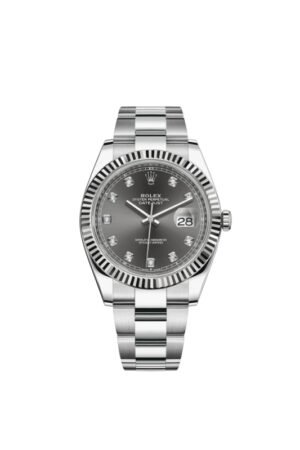 Rolex Datejust 41 Dark Rhodium Diamond Dial Men's Watch M126334-0005