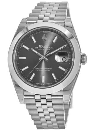Rolex Datejust 41 Stainless Steel Grey Dial Jubilee Band Men's Watch M126300-0008