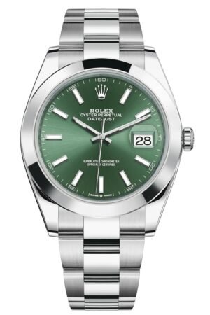 Rolex Datejust 41 Stainless Steel Mint Green Dial Men's Watch M126300-0019