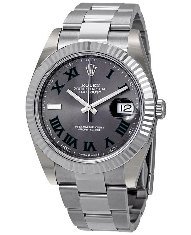 Rolex Datejust 41 Stainless Steel Slate Grey Roman Dial Men's Watch M126334-0021