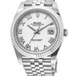 Rolex Datejust 41 Stainless Steel White Roman Dial Men's Watch M126334-0024