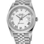 Rolex Datejust 41 Stainless Steel White Roman Jubilee Band Men's Watch M126300-0016