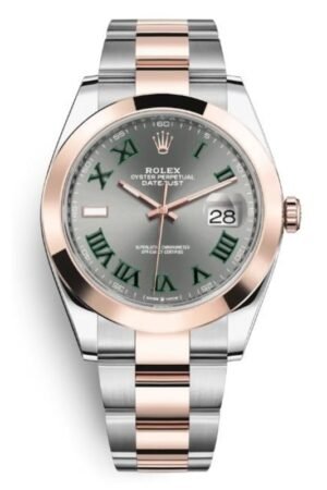 Rolex Datejust 41 Steel and Everose Gold Grey Dial Men's Watch M126301-0015