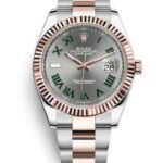 Rolex Datejust 41 Steel and Everose Gold Wimbledon Dial Oster Band Men's Watch M126331-0015