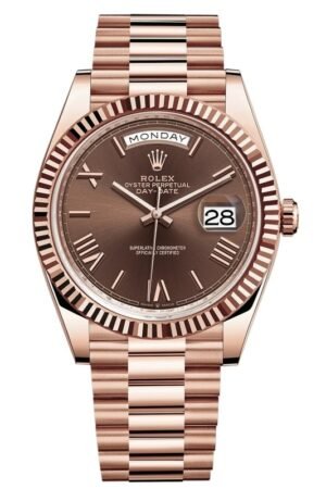 Rolex Day-Date 40 18K Everose Gold Chocolate Dial Men's Watch M228235-0002