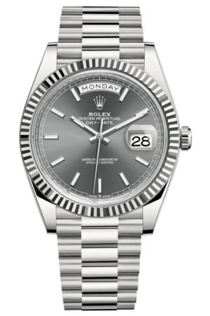 Rolex Day-Date 40 18K White Gold Slate Dial Men's Watch M228239-0060