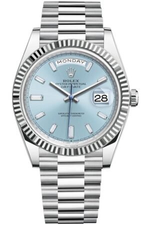 Rolex Day-Date 40 Platinum Ice-Blue Diamond Dial Men's Watch M228236-0006