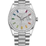Rolex Day-Date White Gold Diamond Dial White Gold Women's Watch M128349RBR-0012
