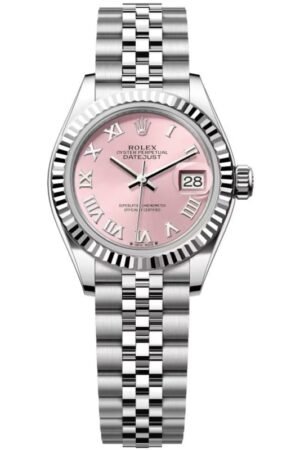 Rolex Lady-Datejust 28 Stainless Steel and White Gold Automatic Pink Dial Women's Watch M279174-0017