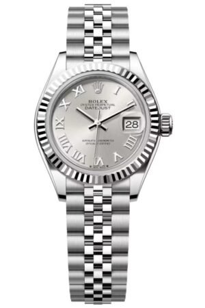 Rolex Lady-Datejust 28 Stainless Steel and White Gold Automatic Silver Dial Women's Watch M279174-0007
