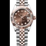 Rolex Lady-Datejust 28 Steel and Everose Gold Automatic Chocolate Diamond Dial Women's Watch M279171-0011