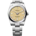Rolex Oyster Perpetual 34 Automatic Beige Dial Stainless Steel Women's Watch M124200-0007