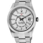 Rolex Sky-Dweller Steel White Dial White Gold Bezel Oyster Men's Watch M326934-0001