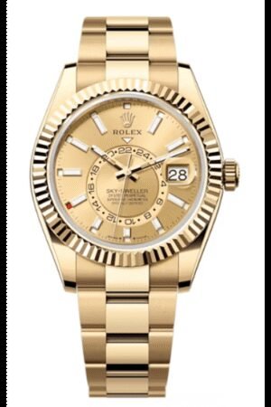 Rolex Sky-Dweller Yellow Gold Champagne Dial Oyster Men's Watch M336938-0001