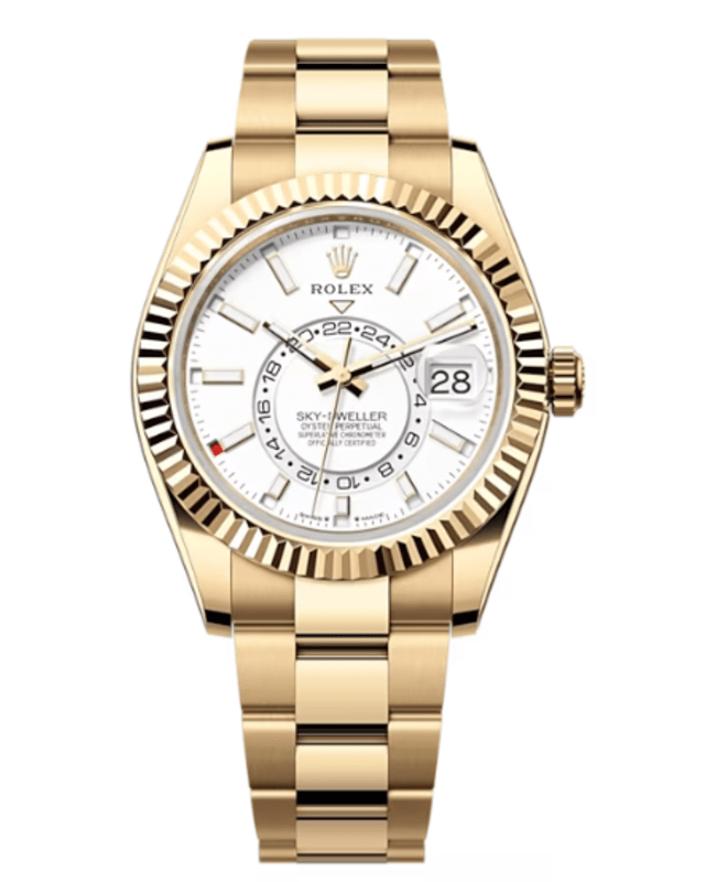 Rolex Sky-Dweller Yellow Gold White Dial Oyster Men's Watch M336938-0003