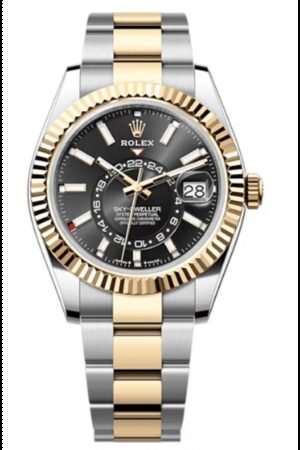 Rolex Sky-Dweller Yellow Rolesor Black Dial Oyster Men's Watch M336933-0003