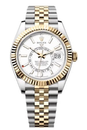 Rolex Sky-Dweller Yellow Rolesor White Dial Jubilee Men's Watch M336933-0006