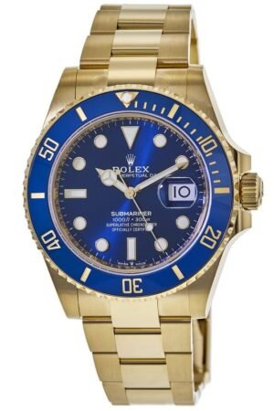 Rolex Submariner Blue Dial 18K Yellow Gold Men's Watch M126618LB-0002
